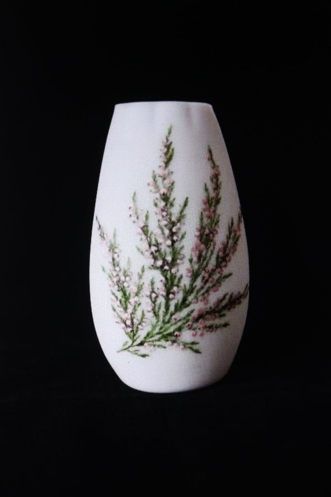 Antieke opaline glas vaas Dolhain Wirths c 1910, Ophalen of Verzenden