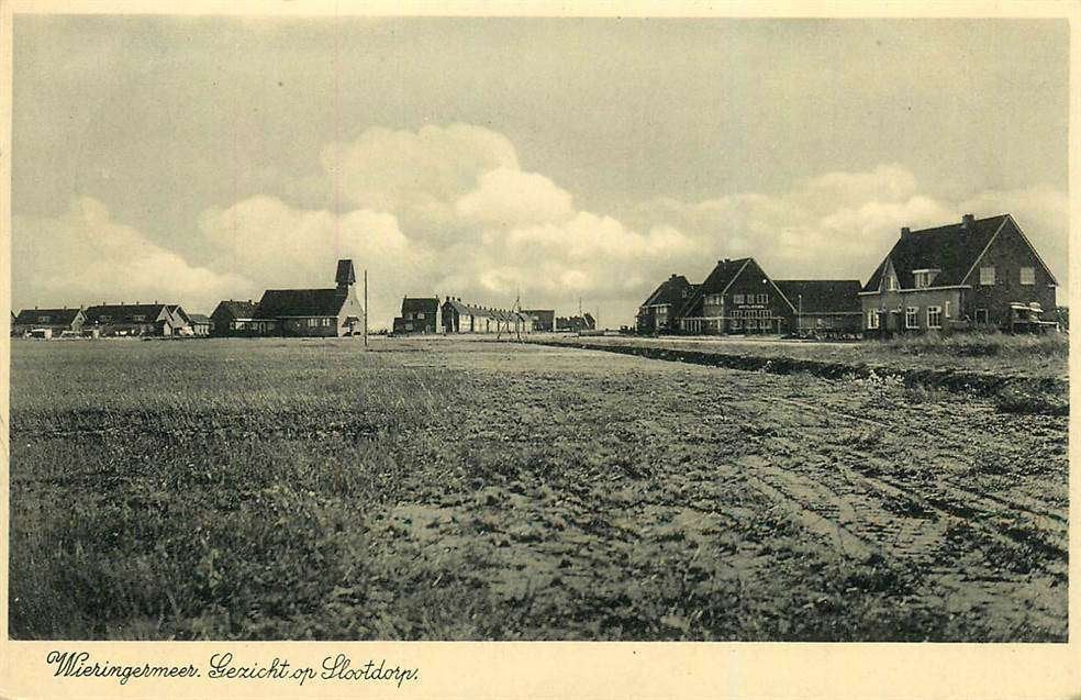 304-239-051 Slootdorp Wieringermeer Gezicht op Slootdorp, Verzamelen, Ophalen of Verzenden, Voor 1920, Noord-Holland