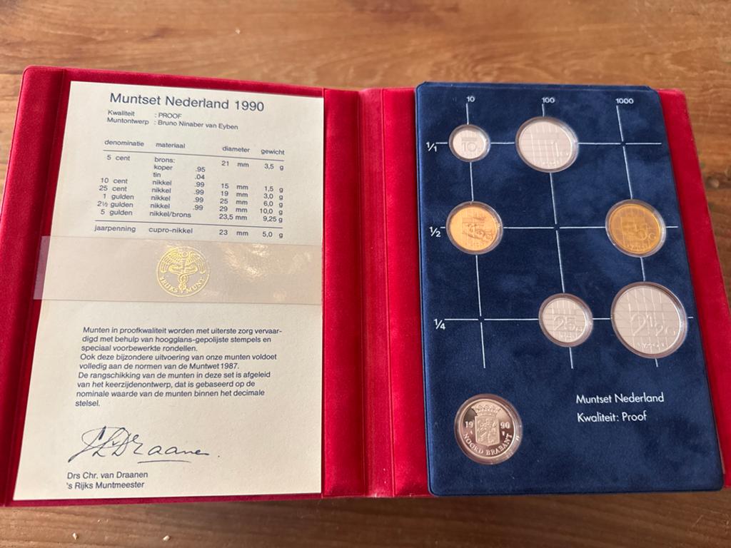 Muntset Nederland 1990 Proof Kwaliteit, Ophalen, Koningin Beatrix, Overige waardes, Setje