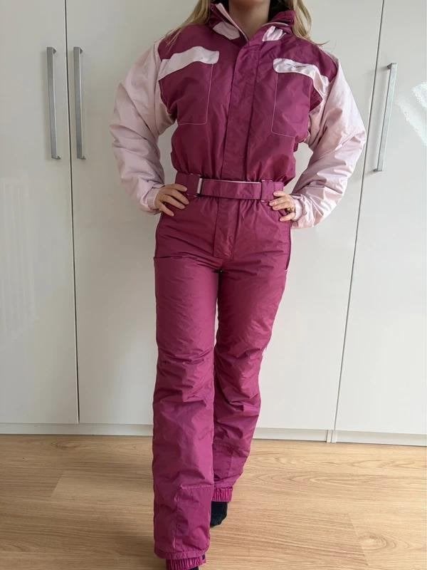 Skipak dames S paars roze Quechua ski overall jumpsuit, Ophalen of Verzenden, Zo goed als nieuw, Quechua, Maat 36 (S)