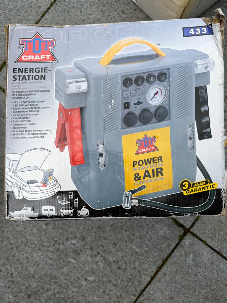 Topcraft Energiestation met Compressor, Auto diversen, Ophalen of Verzenden, Gebruikt