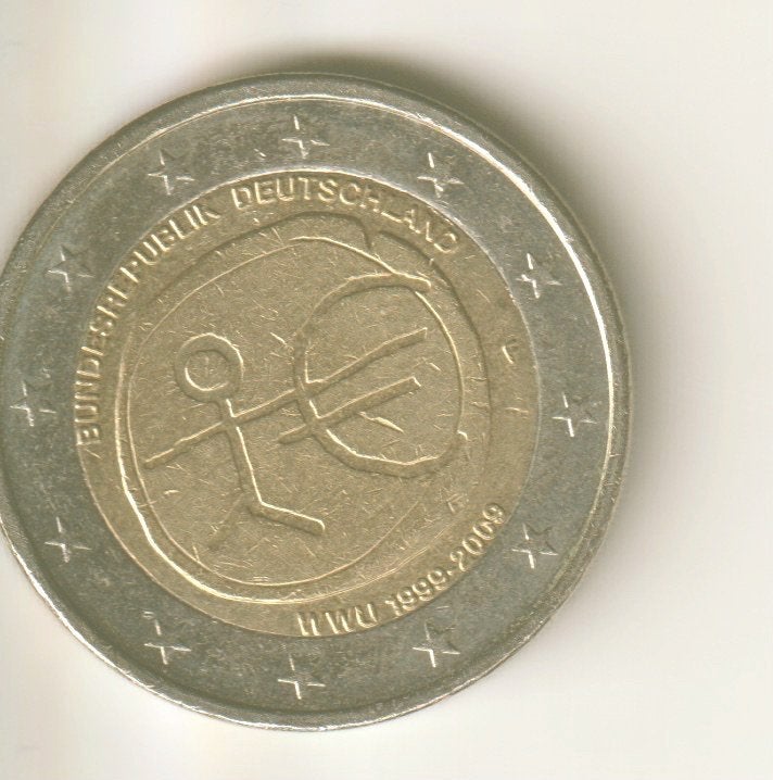 2 euro 2009 f duitsland emu, Postzegels en Munten, Munten | Europa | Euromunten, Verzenden, Duitsland, 2 euro