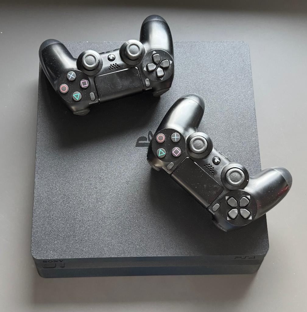 Sony PlayStation 4 Slim 500GB, Ophalen, Met 2 controllers, Slim, 500 GB