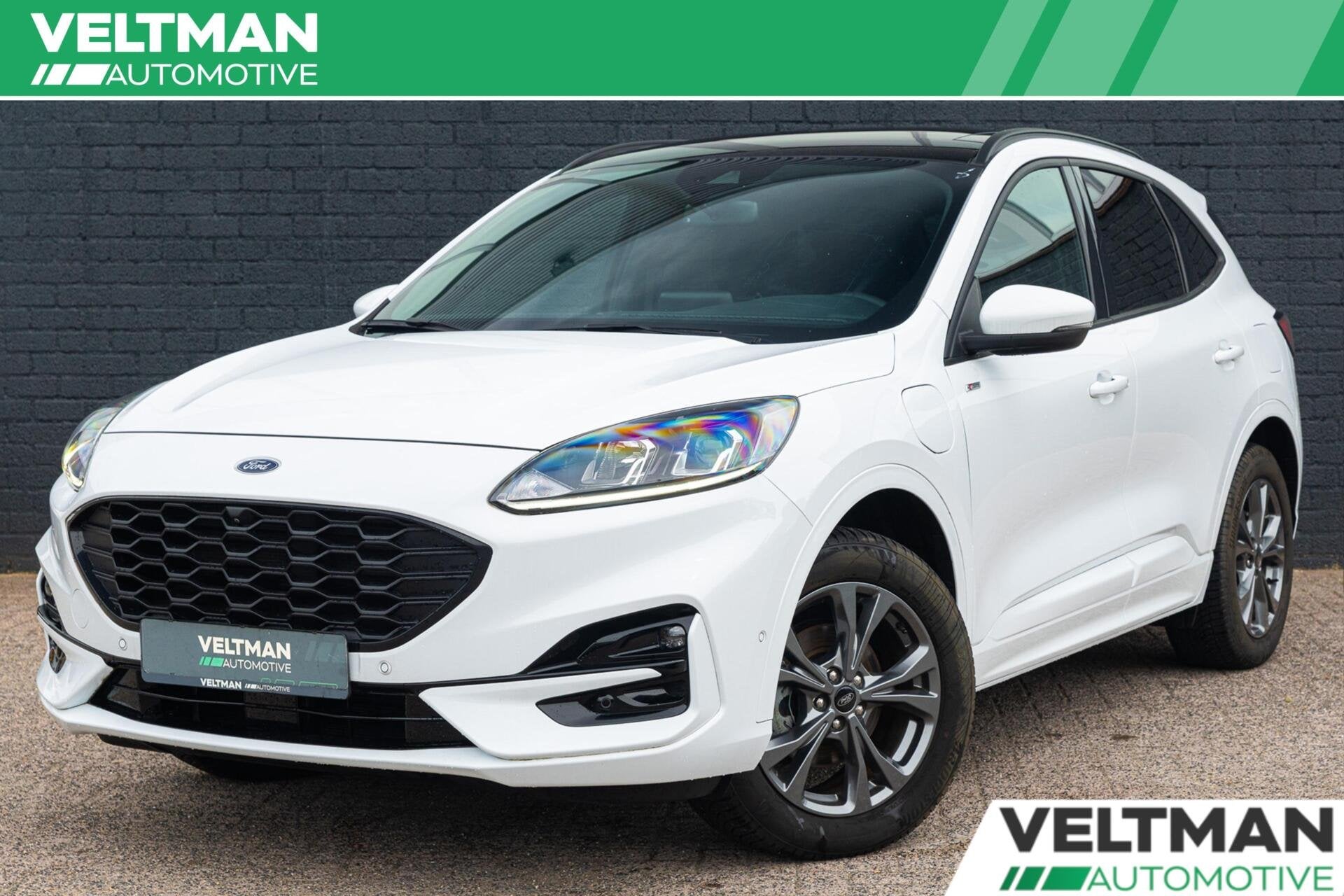 Ford Kuga 2.5 PHEV ST-Line X PANO TREKHAAK ADAPTIVE CRUISE C, Auto's, Ford, Gebruikt, Wit, Leder, Bedrijf
