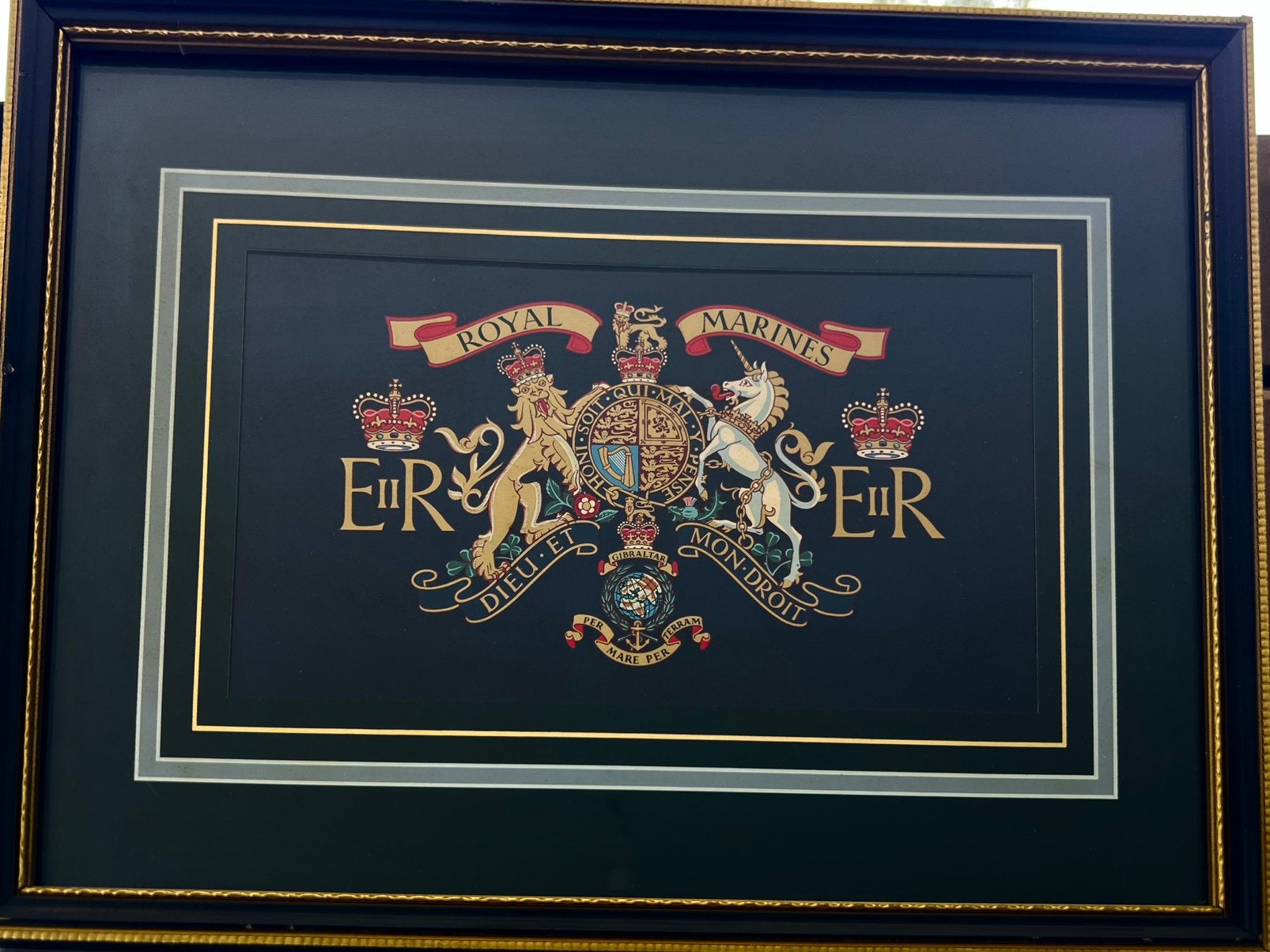 Wapenschild Royal Marines, Verzamelen, Militaria | Algemeen, Ophalen of Verzenden, Marine, Engeland, Overige typen