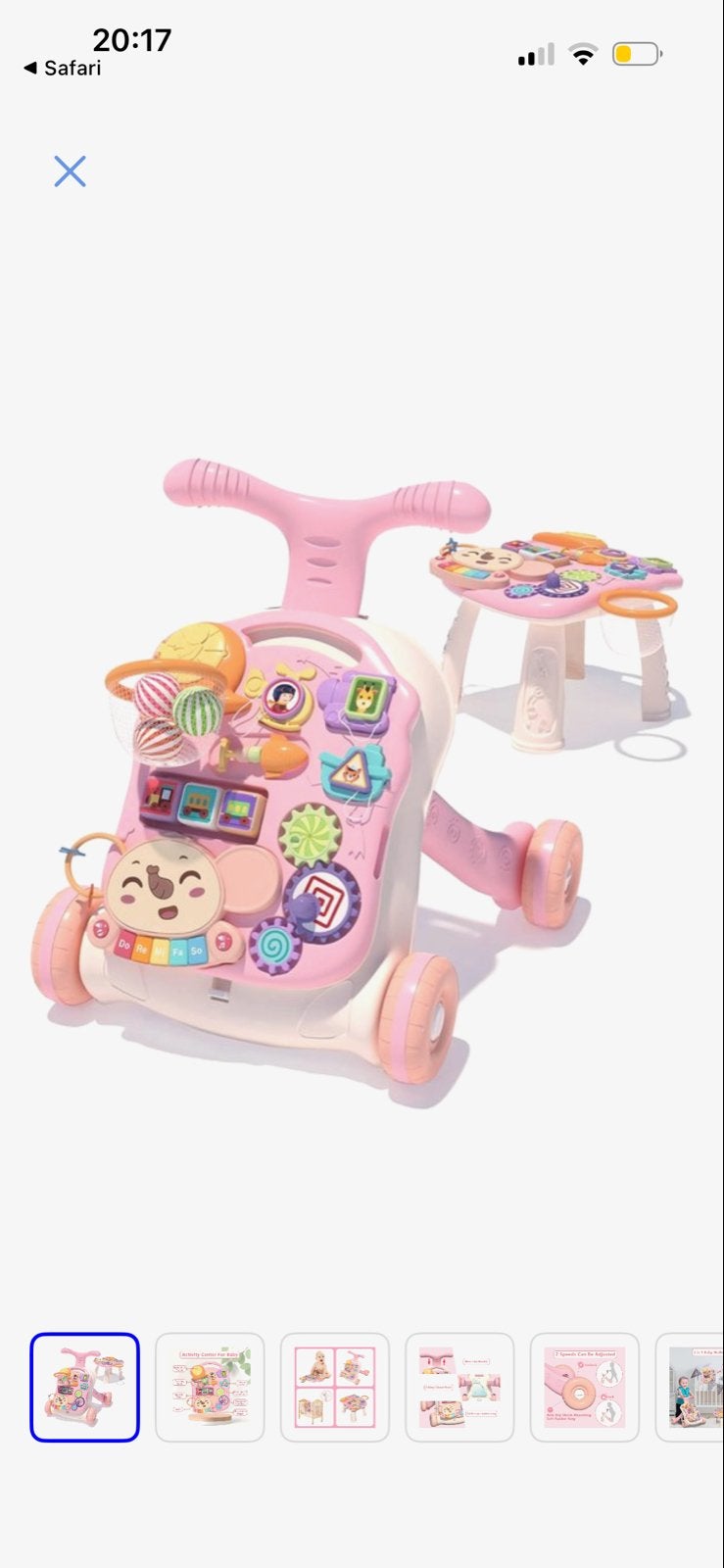Roze Kikaboo Loopwagen 3-in-1 Baby Activiteitencentrum, Ophalen of Verzenden, Nieuw, Overige typen, Met licht