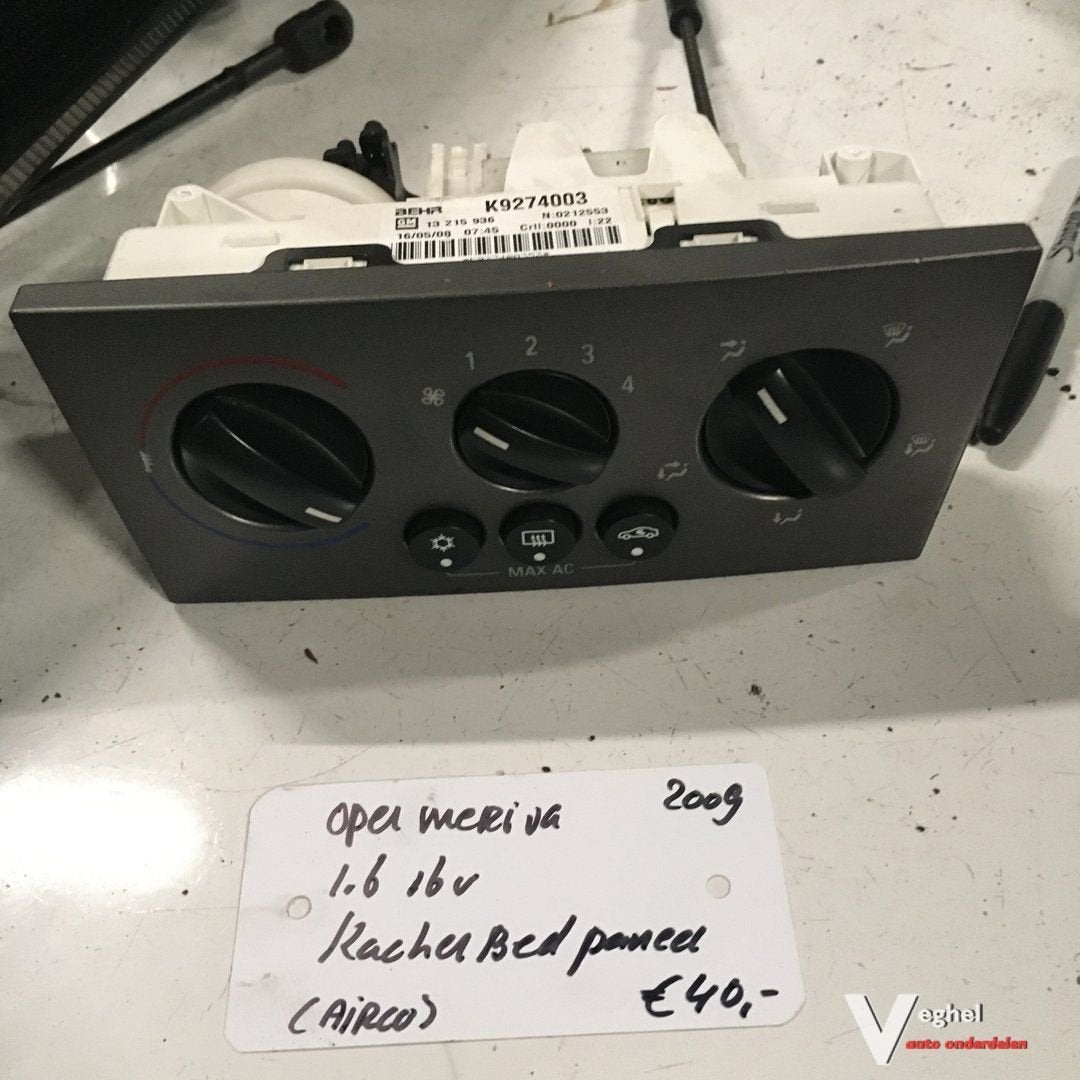 Opel Meriva 1.6 16v automaat Kachelbedieningspaneel ( airco), Auto-onderdelen, Gebruikt, -, -, Ophalen of Verzenden