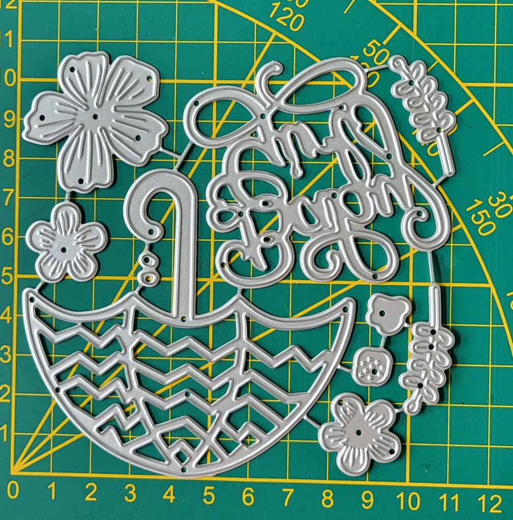Snijmal  paraplu met bloemen en tekst baby Girl, Ophalen of Verzenden, Nieuw, Kind, Pons of Mal