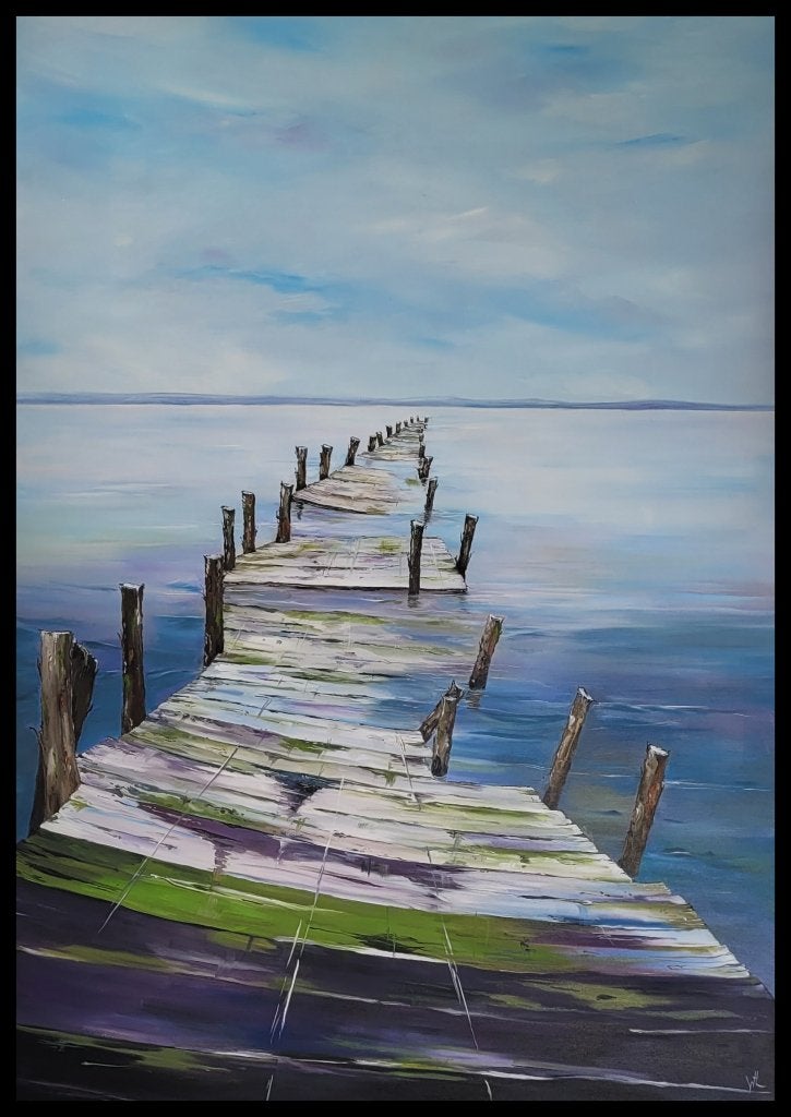"Fantastic place" by Winny Lenderink, Handgeschilderd, Olieverf, Overige materialen, Landschap