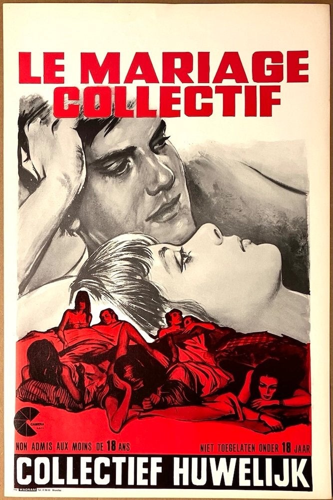 Mariage Collectif (1971) - Originele filmposter, Verzenden, Zo goed als nieuw, A1 t/m A3, Film en Tv