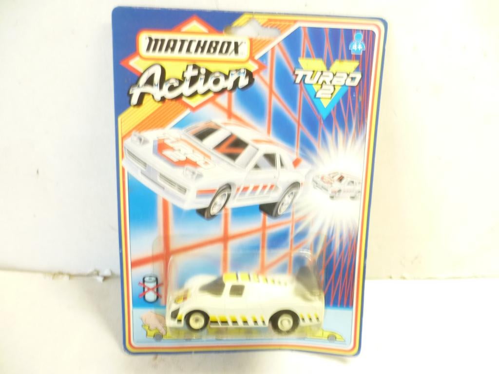 Matchbox 1987 Action Turbo2 Pull Back 1:55 modelauto., Ophalen of Verzenden, Zo goed als nieuw, Auto