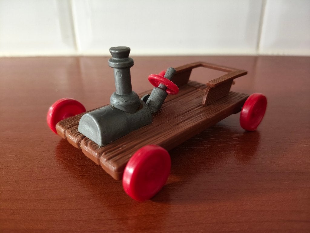vintage BP smurfmobiel, Verzamelen, Ophalen, Gebruikt, Overige Smurfen, Poppetje, Figuurtje of Knuffel