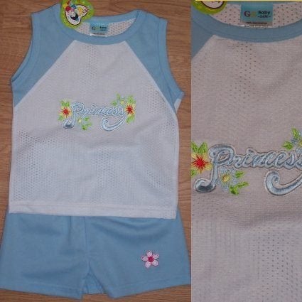 2-delige set blauw/wit maat 86 *NIEUW* (2405) a, Kinderen en Baby's, Babykleding | Maat 86, Meisje, Nieuw, Ophalen of Verzenden