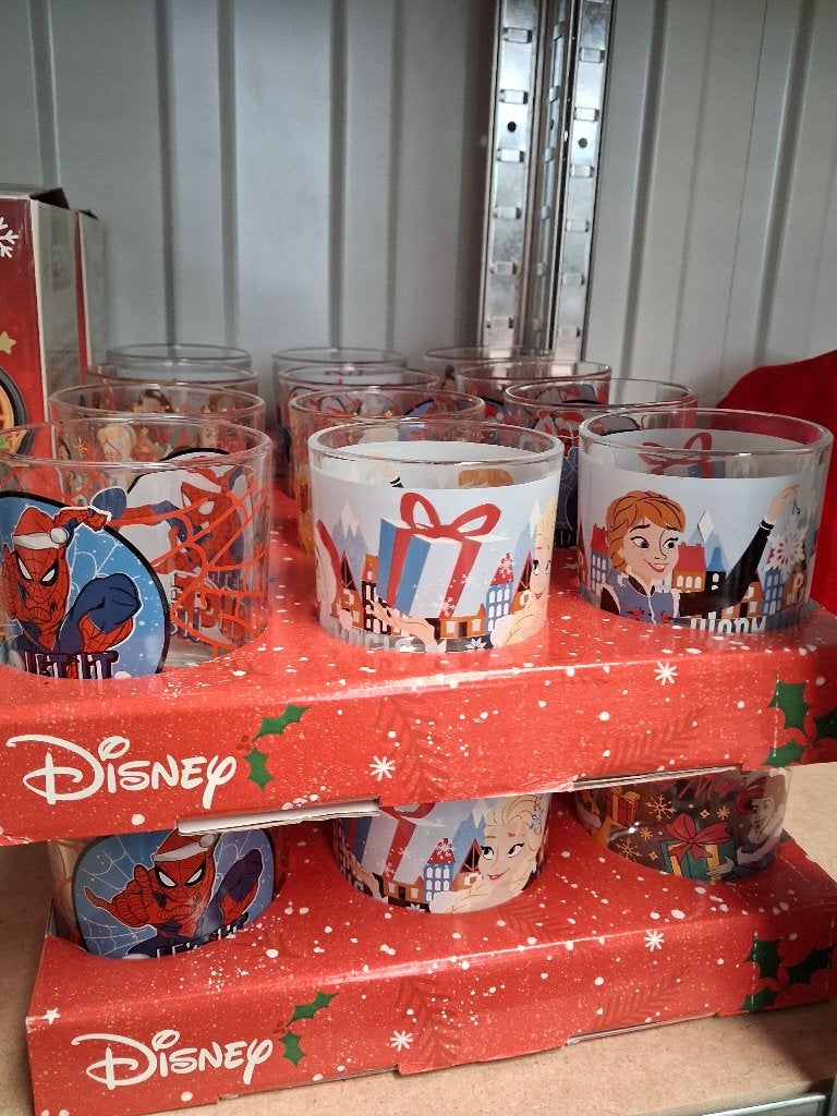 Disney Kerstglazen 24 stuks, Disney, Onbekend, Ophalen of Verzenden, Servies