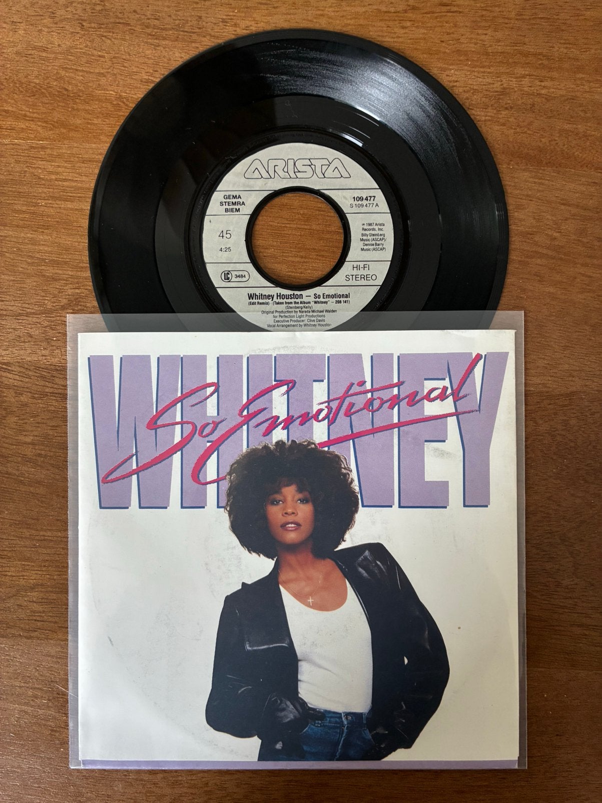 Whitney Houston - So emotional, Ophalen of Verzenden, 7 inch