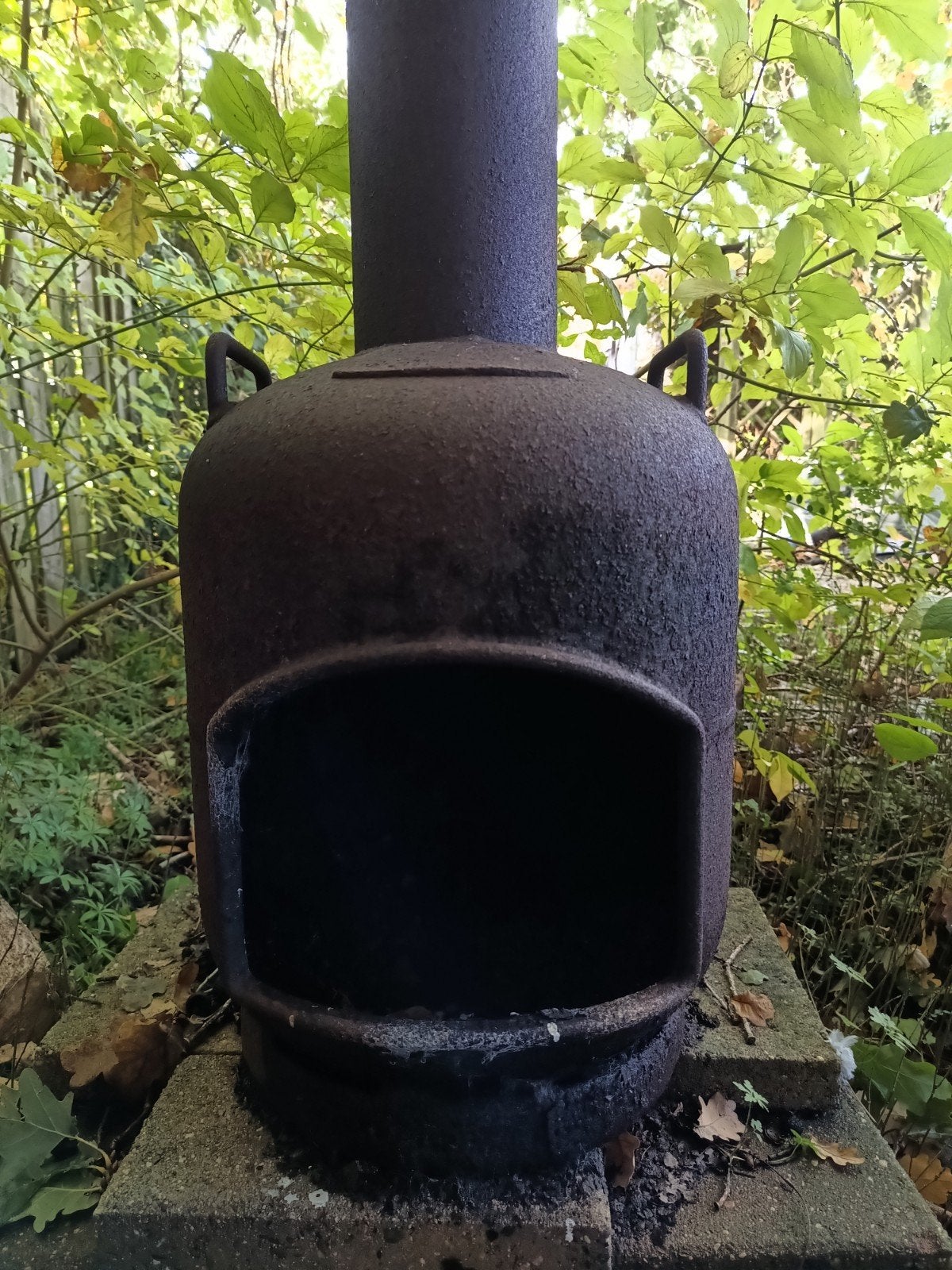 Rustieke tuinhaard / buitenkachel, Tuin en Terras, Ophalen, Gebruikt