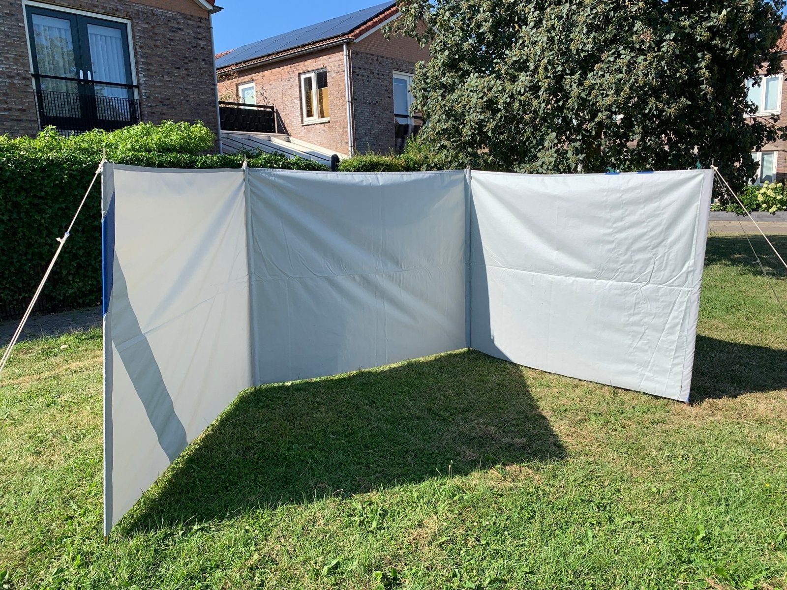 Windscherm 5 meter, polyester, aluminium stokken., Caravans en Kamperen, Ophalen of Verzenden, Nieuw