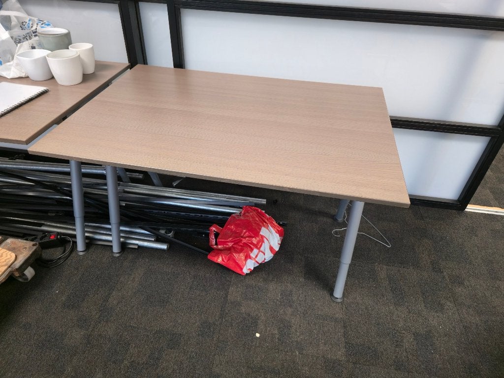 IKEA Galant bureau 120x80cm ( 5 stuks beschikbaar ), Ophalen, Gebruikt, Hout, Bruin