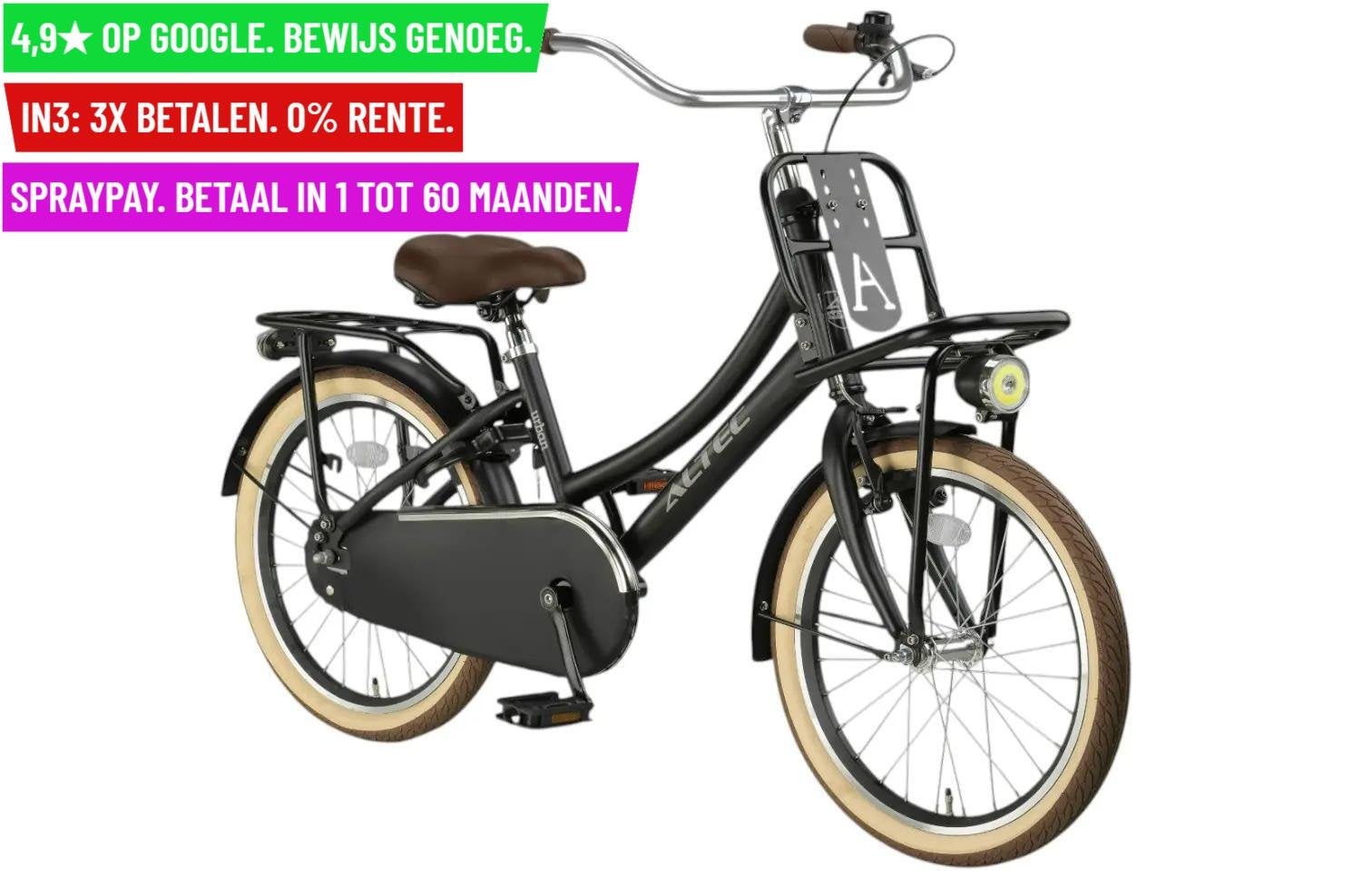 Altec Urban 20inch Transportfiets Mat Zwart, Fietsen en Brommers, Fietsen | Meisjes, Nieuw, Altec, Facebikenl@gmail.com, Altec