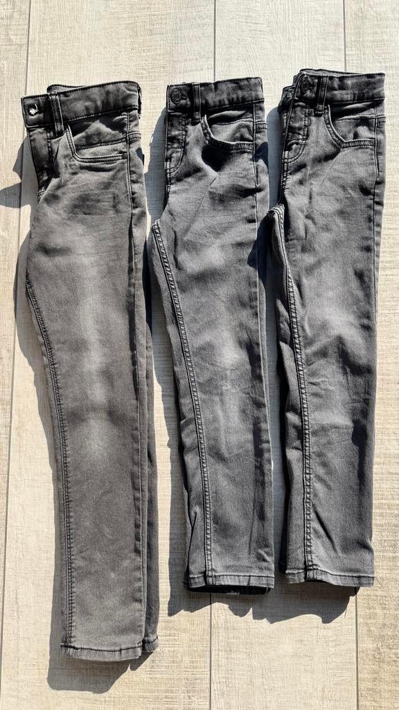 3 HEMA Kinder Jeans - My Skinny Fit donkergrijs 122(2x)&134, Kinderen en Baby's, Kinderkleding | Maat 122, Ophalen of Verzenden