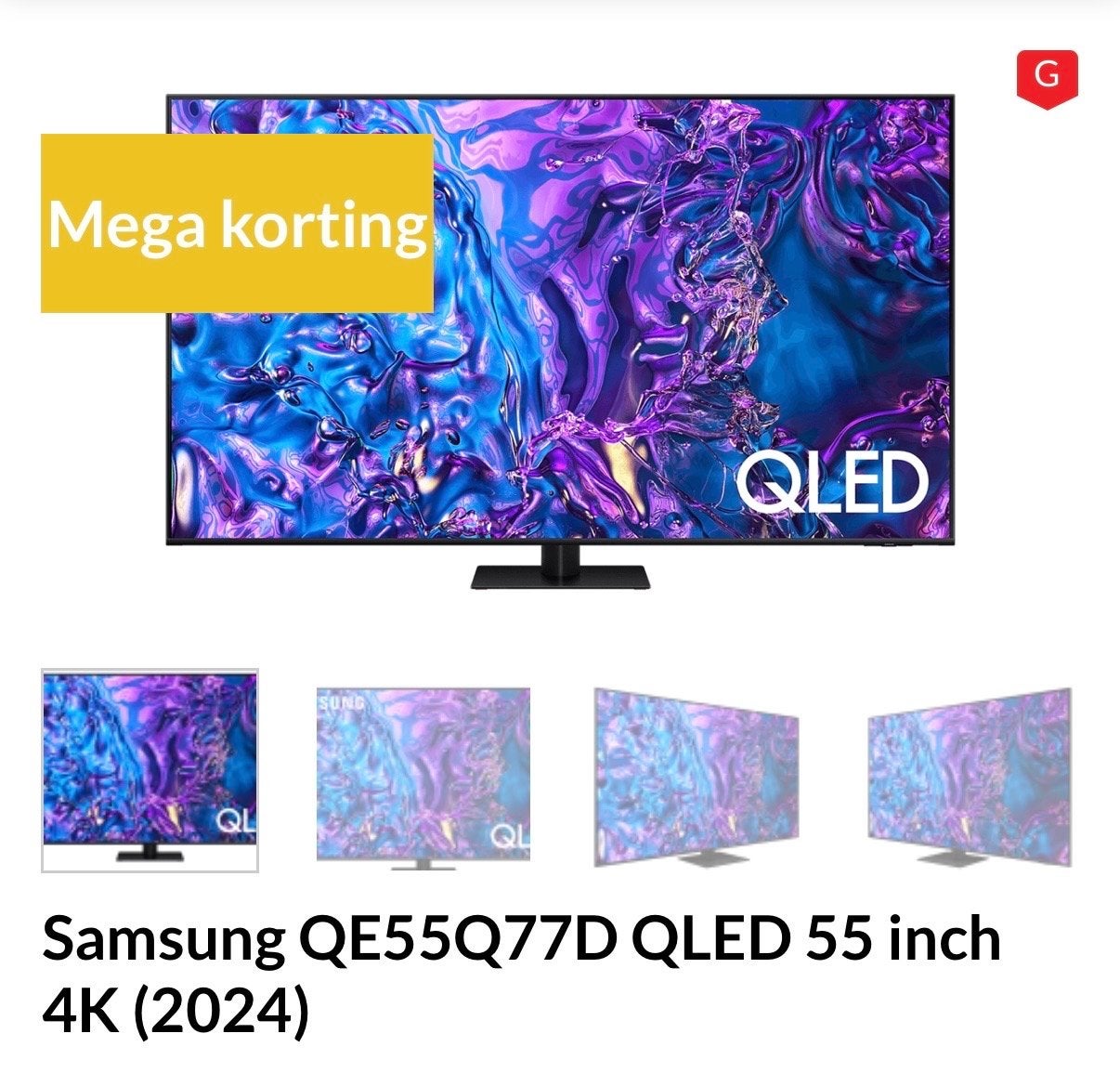 Samsung 55Q77D 2024 55 inch QLED 4K Smart TV 120Hz, QLED, 120 Hz, Ophalen of Verzenden, Zo goed als nieuw