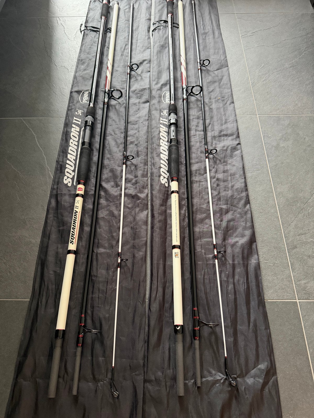2x Penn Strandhengel 3-delig, 4.2m, 100-250gr, Ophalen, Zo goed als nieuw, Werphengel
