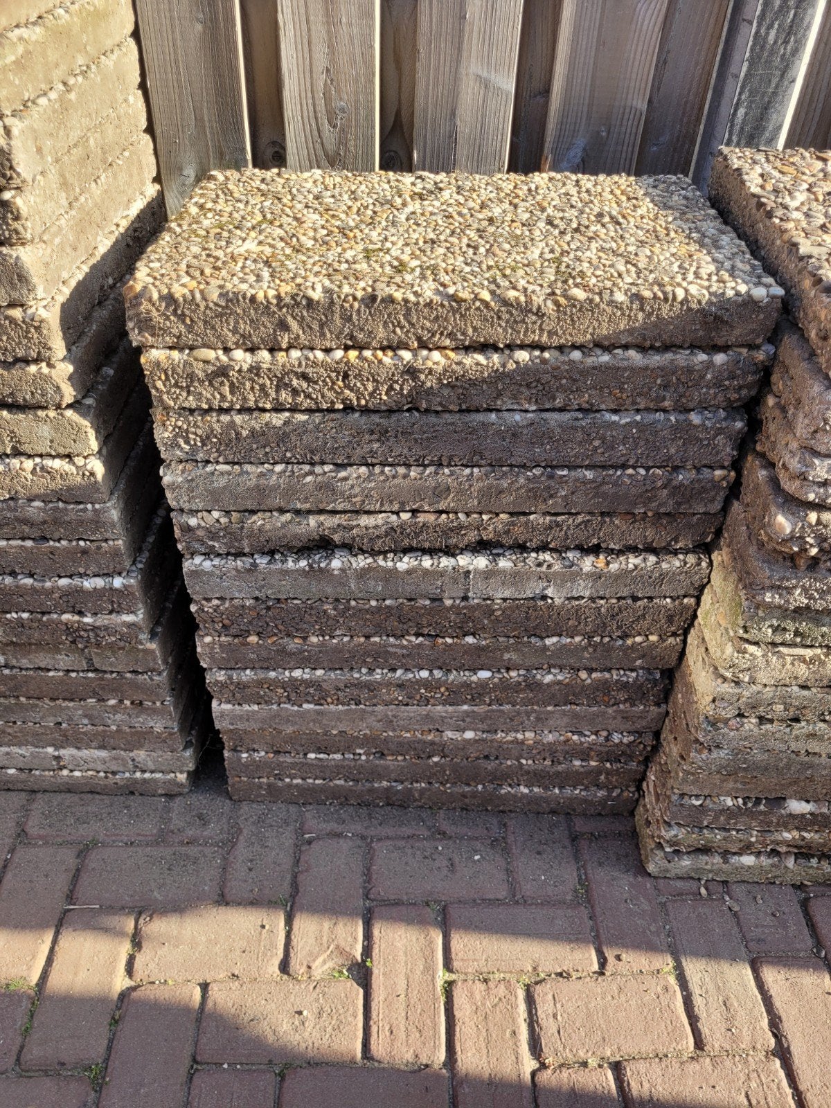 Grindtegels 60 x 40, Tuin en Terras, Tegels en Klinkers, Ophalen, Gebruikt, Beton, Terrastegels