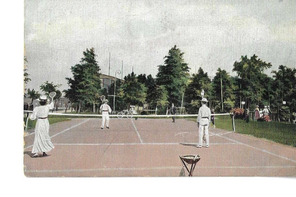 tennis in 1910?, Verzenden, Voor 1920, Ongelopen, Sport en Spel