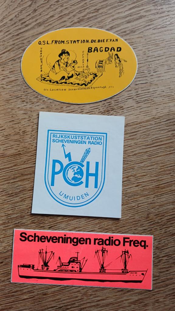 Stickers radio SCHEVENINGEN piraat zendamateur IJMUIDEN, Ophalen of Verzenden, Zo goed als nieuw