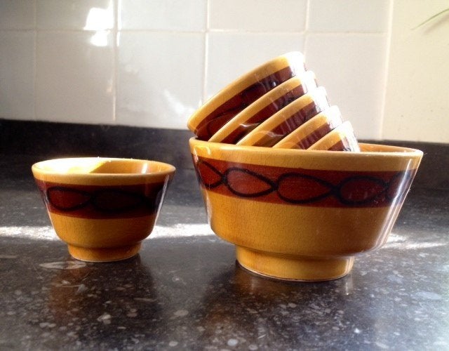 Pinda stelletje, bakjes, Keramiek, Vintage, Ophalen of Verzenden, Zo goed als nieuw