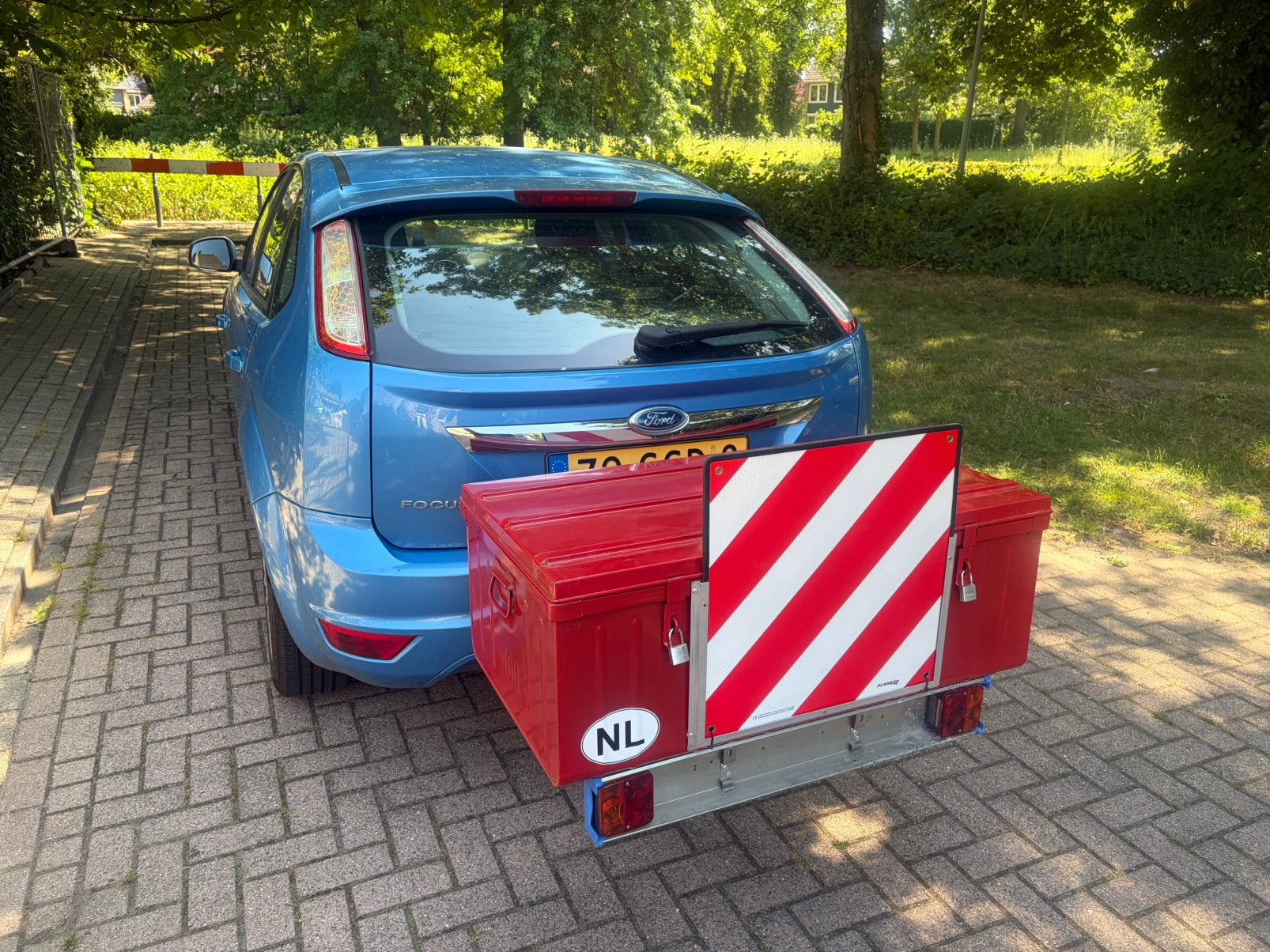 Stalen trekhaakkoffer, Auto diversen, Ophalen, Gebruikt