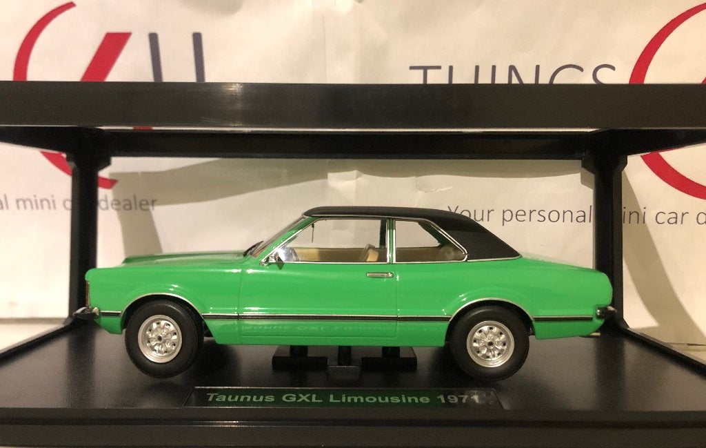 KK-Scale 1:18 Ford Taunus GXL met Vinyldak groen/zwart nieuw, Ophalen of Verzenden, Nieuw, Auto, Overige merken