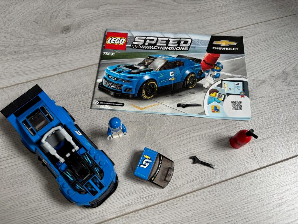 Lego Speed Champions 75891 Chevrolet Camaro ZL1 compleet, Lego, Zo goed als nieuw, Compleet, Complete set