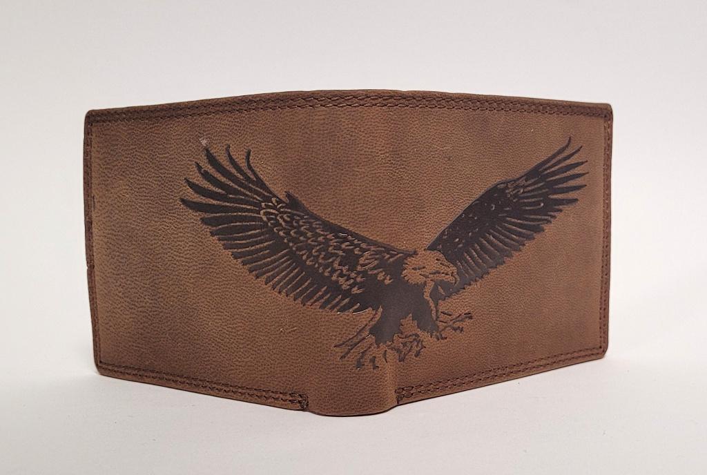 Adelaar portemonnee echt leer bruin portefeuille wallet, Sieraden, Tassen en Uiterlijk, Portemonnees, Info@deconoord.nl, Bruin