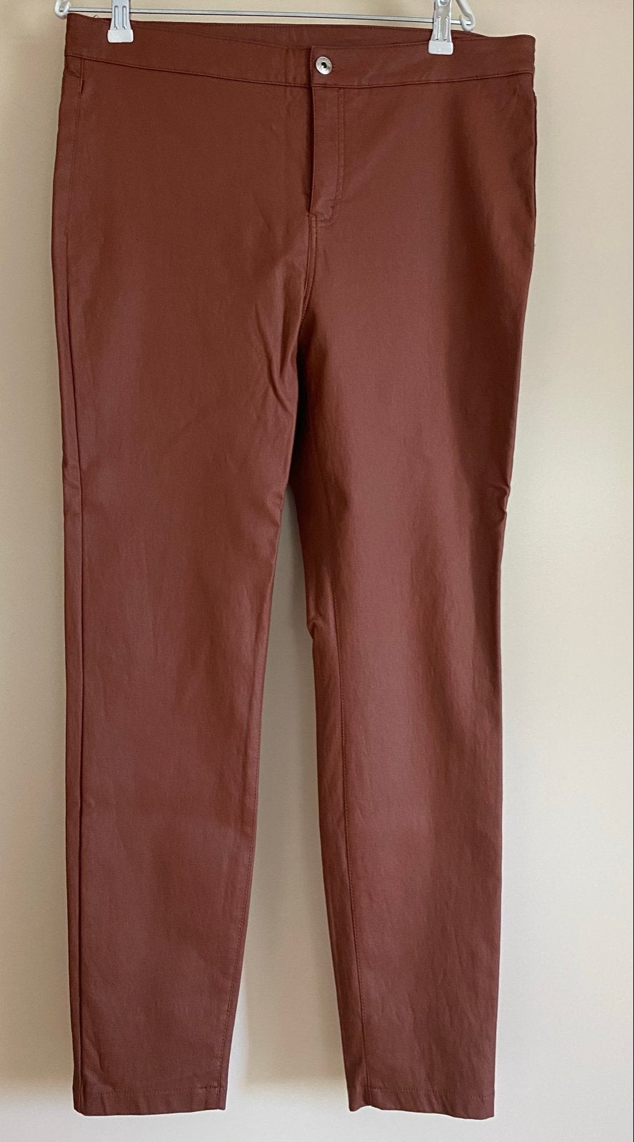 Roestbruine Nepleren Broek Maat 44 - Trendy en Comfortabel, Kleding | Dames, Broeken en Pantalons, Bruin, Maat 42/44 (L), Ophalen of Verzenden
