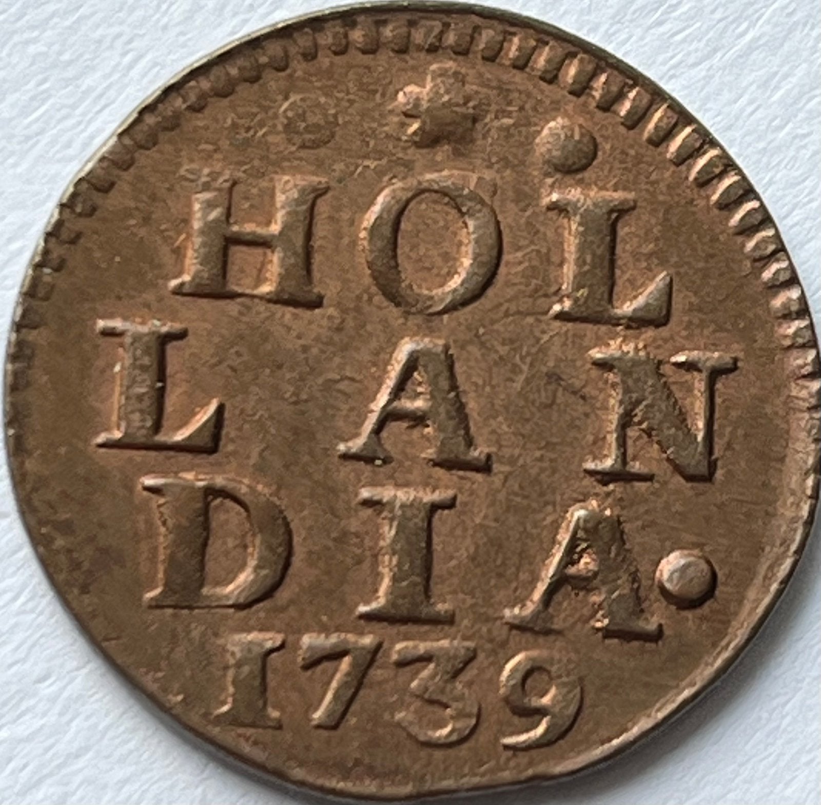 Holland duit 1739 topkwaliteit!, Postzegels en Munten, Munten | Nederland, Ophalen of Verzenden, Vóór koninkrijk, Overige waardes