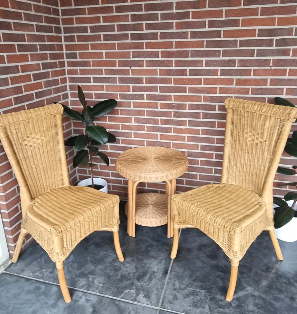 Rotan tuinstoelen, tuinset bohemian, Tuin en Terras, Ophalen of Verzenden, Zo goed als nieuw, Rotan