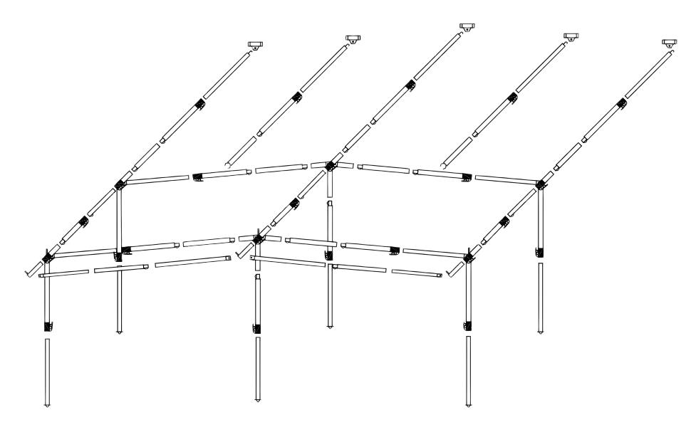 Voortent frame - staal 28mm - Royal 350 De Luxe, Caravans en Kamperen, Voortenten en Luifels, Ophalen of Verzenden, Gebruikt, Dorema