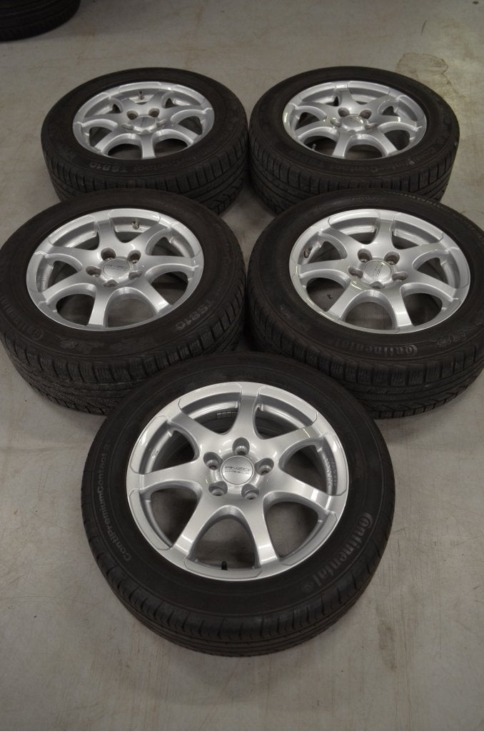 16" Mitsubishi Outlander 2 Velgen 5x114.3 + Winterbanden, Niet ingevuld, Gebruikt, 16 inch, Banden en Velgen