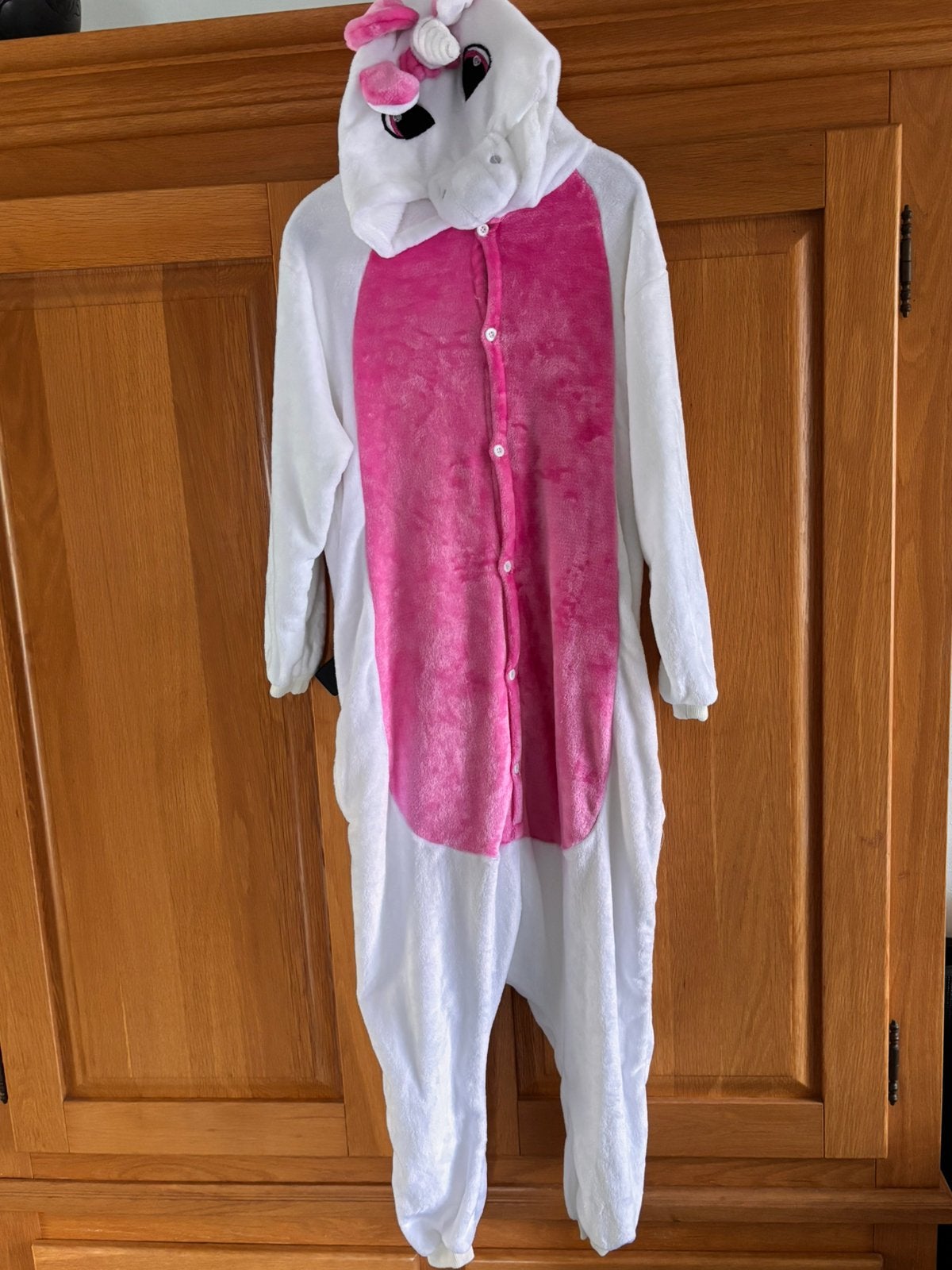Eenhoorn onesie maat L, Carnaval, Maat 42/44 (L), Ophalen of Verzenden, Zo goed als nieuw