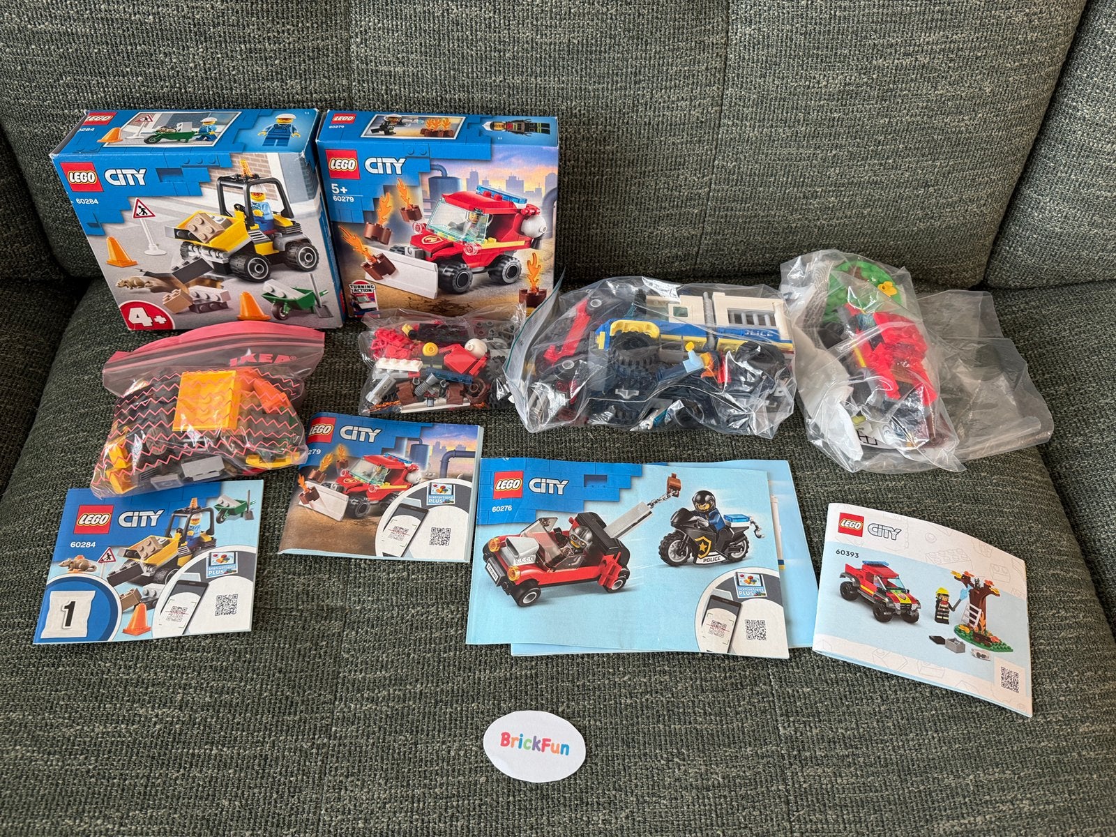 Lego City 60284, 60297, 60276 en 60393., Ophalen of Verzenden, Zo goed als nieuw