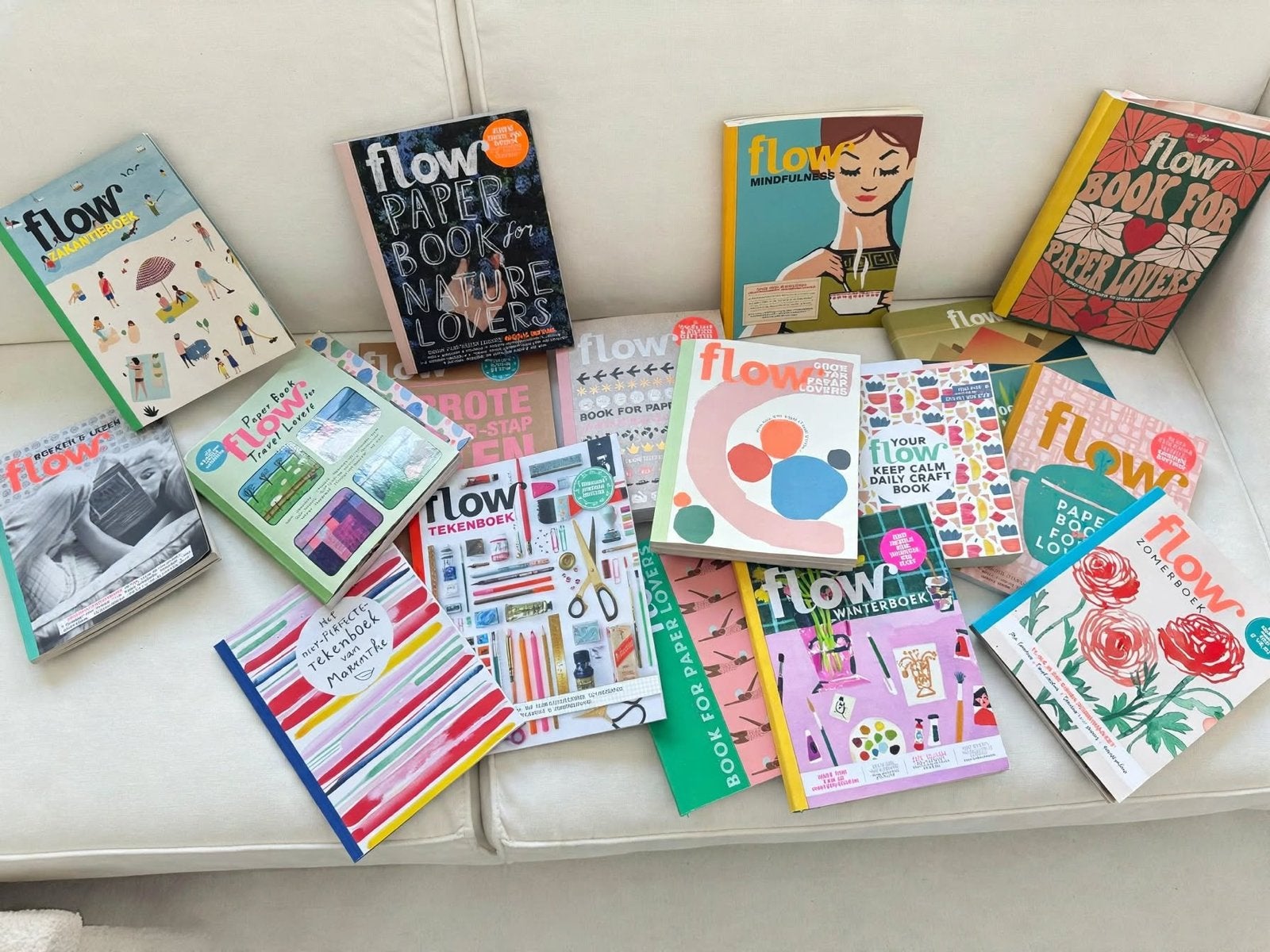 Grote collectie Flow tijdschriften en boeken 17x, Ophalen of Verzenden, Zo goed als nieuw, Overige typen