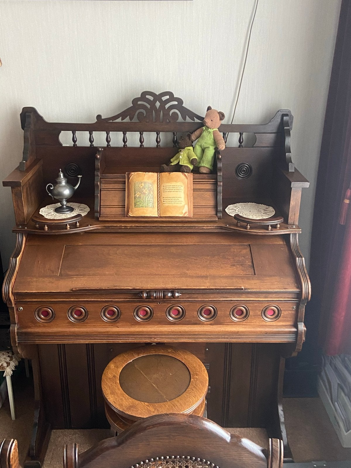 Mooi traporgel - breedte 106 cm, hoogte 150 cm, Muziek en Instrumenten, Ophalen, Gebruikt, 1 klavier, Orgel