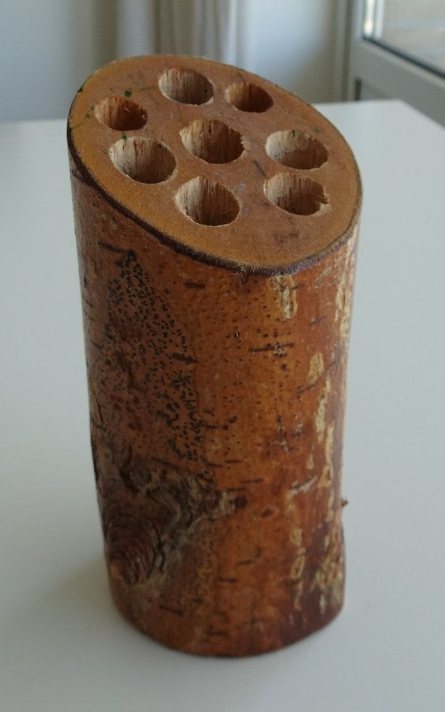 Vintage Pennenhouder Zelfgemaakt van Hout, Diversen, Bureau-accessoires, Ophalen, Zo goed als nieuw