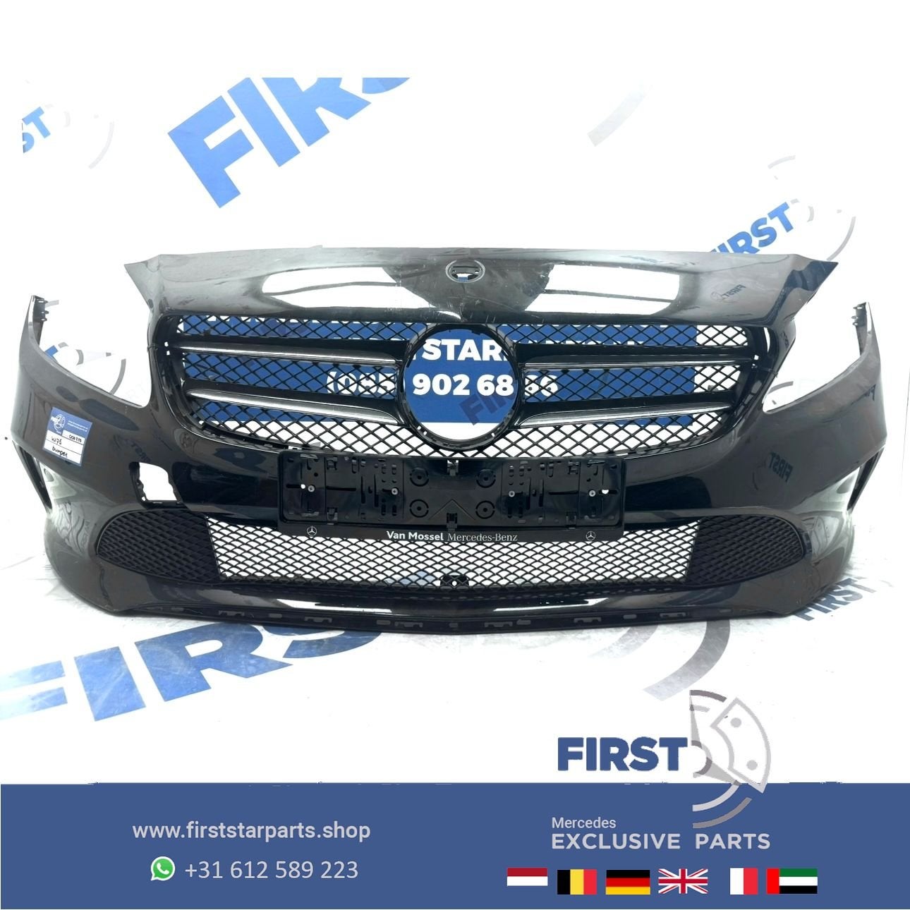 W176 complete Voorbumper Mercedes A Klasse 2012-2018 zwart w, Auto-onderdelen, Carrosserie en Plaatwerk, Gebruikt, -, Voor, Ophalen of Verzenden