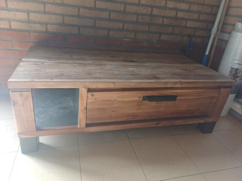 Salontafel Henders en Hazel met Schuiflade, Ophalen, Gebruikt, 50 tot 100 cm, 100 tot 150 cm