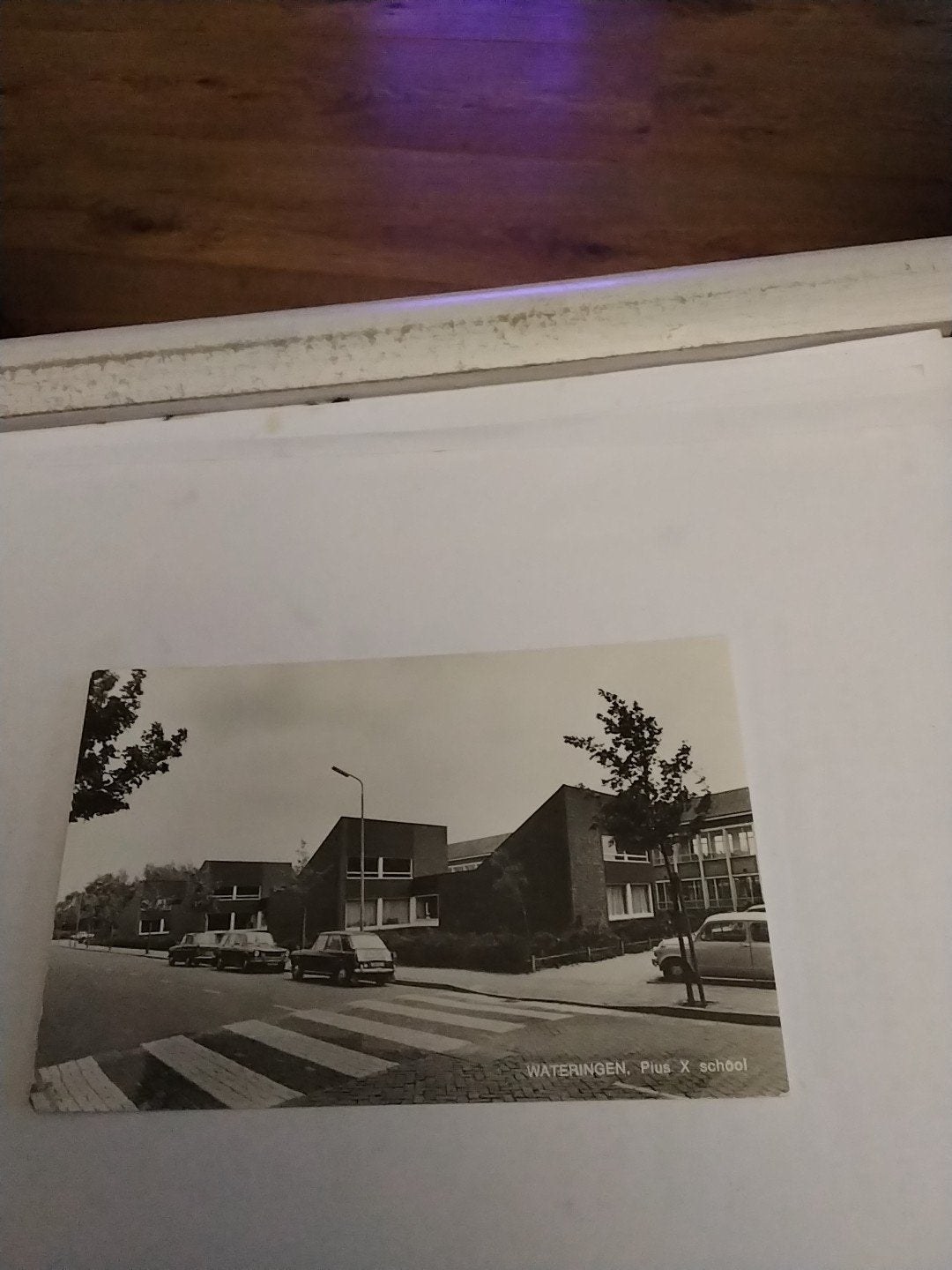 Oude Ansichtkaart Wateringen Plus X School, Ophalen of Verzenden, 1960 tot 1980, Ongelopen, Gelderland