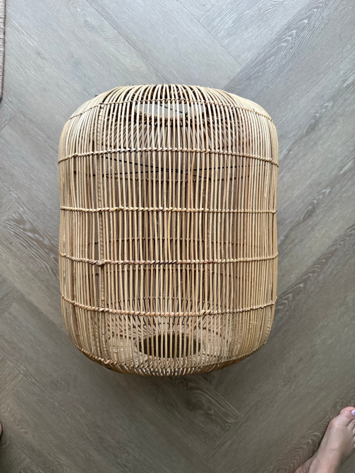 Loods5 Rotan Hanglamp - Natuurlijke Sfeermaker, Ophalen, Natuurlijk materiaal, E27 (groot), Zo goed als nieuw