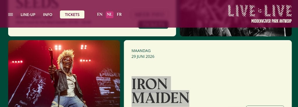 Live is live ticket Iron Maiden dag, Twee personen