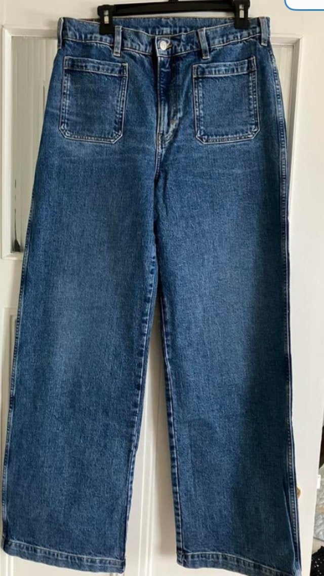 Wide leg jeans van Arket. 40/42, Ophalen of Verzenden, Zo goed als nieuw, Blauw, W33 - W36 (confectie 42/44)